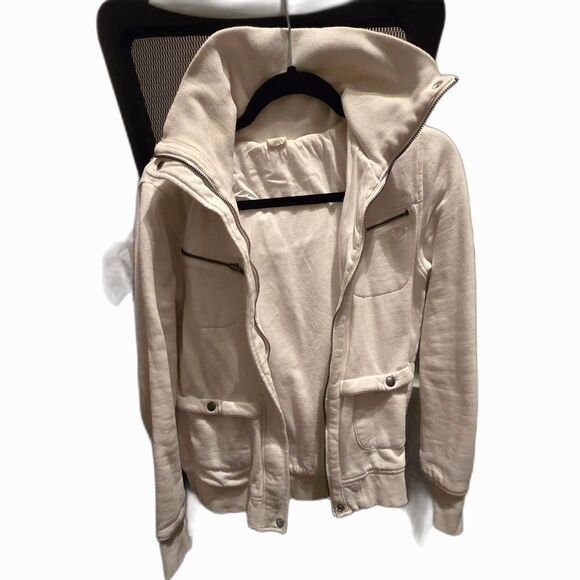 Roxy Women’s Cream White Jacket – Size Large - Picture 2 of 4